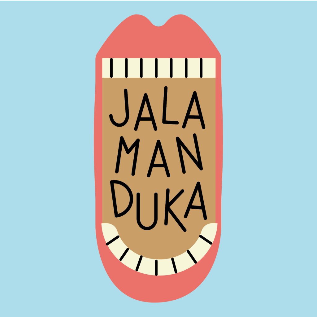 Logotipo de Jalamanduka tafalla. Comida para llevar.