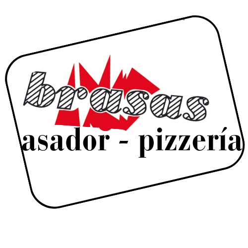 Logotipo del asador pizzería brasas de Tafalla
